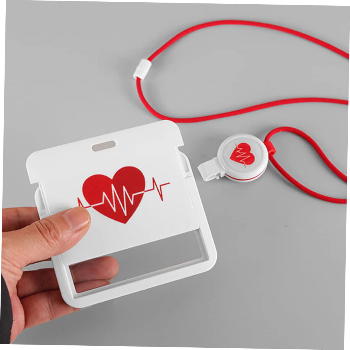 STOBOK 10pezzi Portatessere Retrattile Con Laccetto Portacarte Per Badge Lavoro Targhette Id Per e Medici Design Creativo e Pratico Accessorio Resistente Per Uso Quotidiano