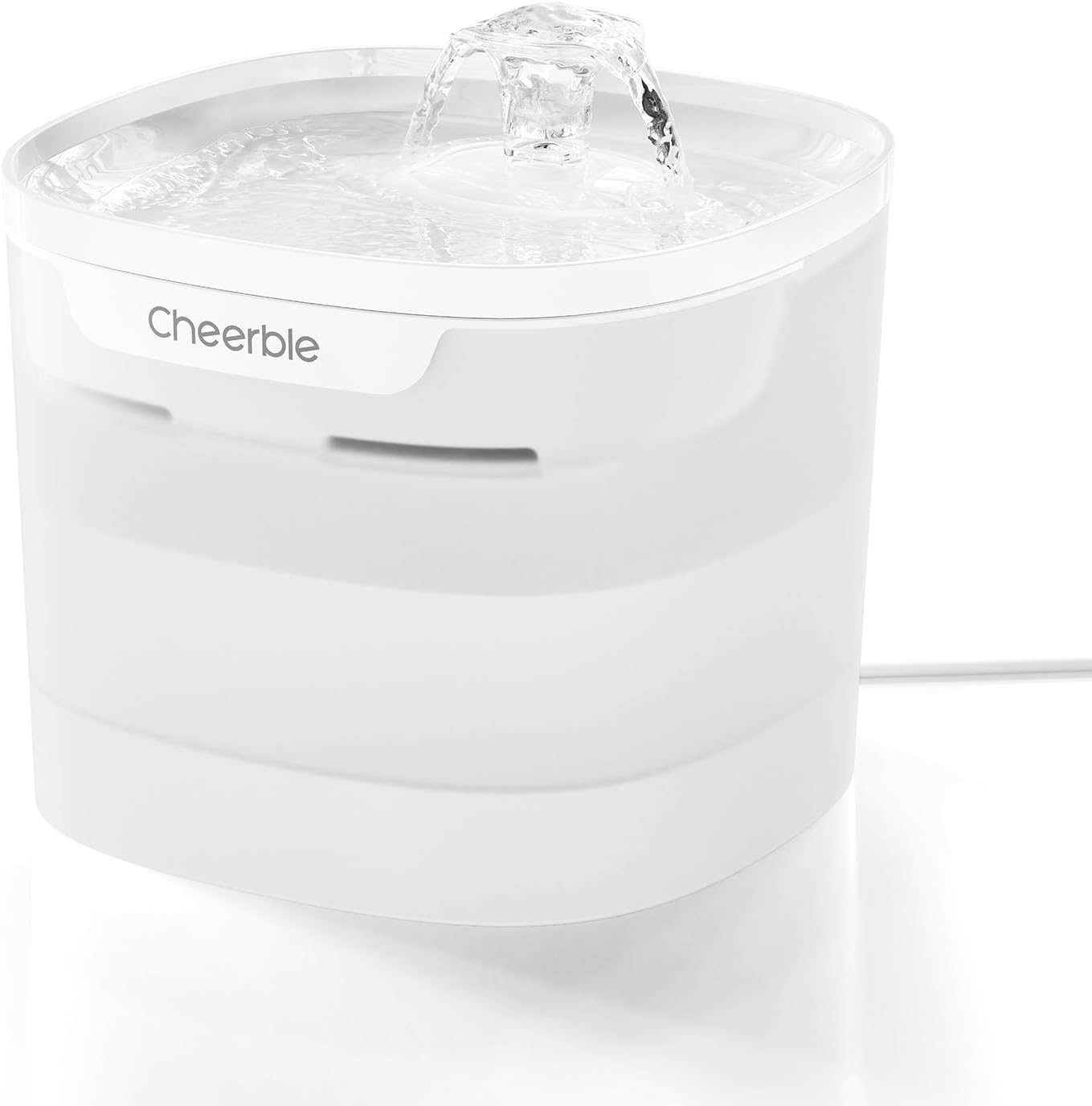 Cheerble Pumpless Cat Water Fountain for Drinking, Elfin E1 Lite, 2L Ultra Quiet Cat Fountain
