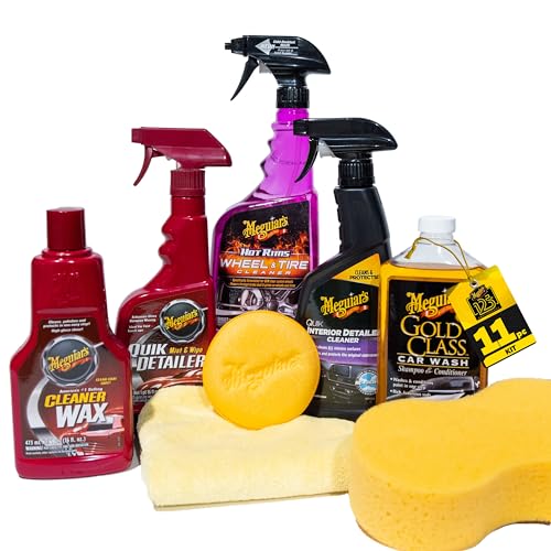 Meguiar's Classic Wash & Wax Kit, Car Cleaning Kit with Car Wash Soap and Wax, Includes Other...