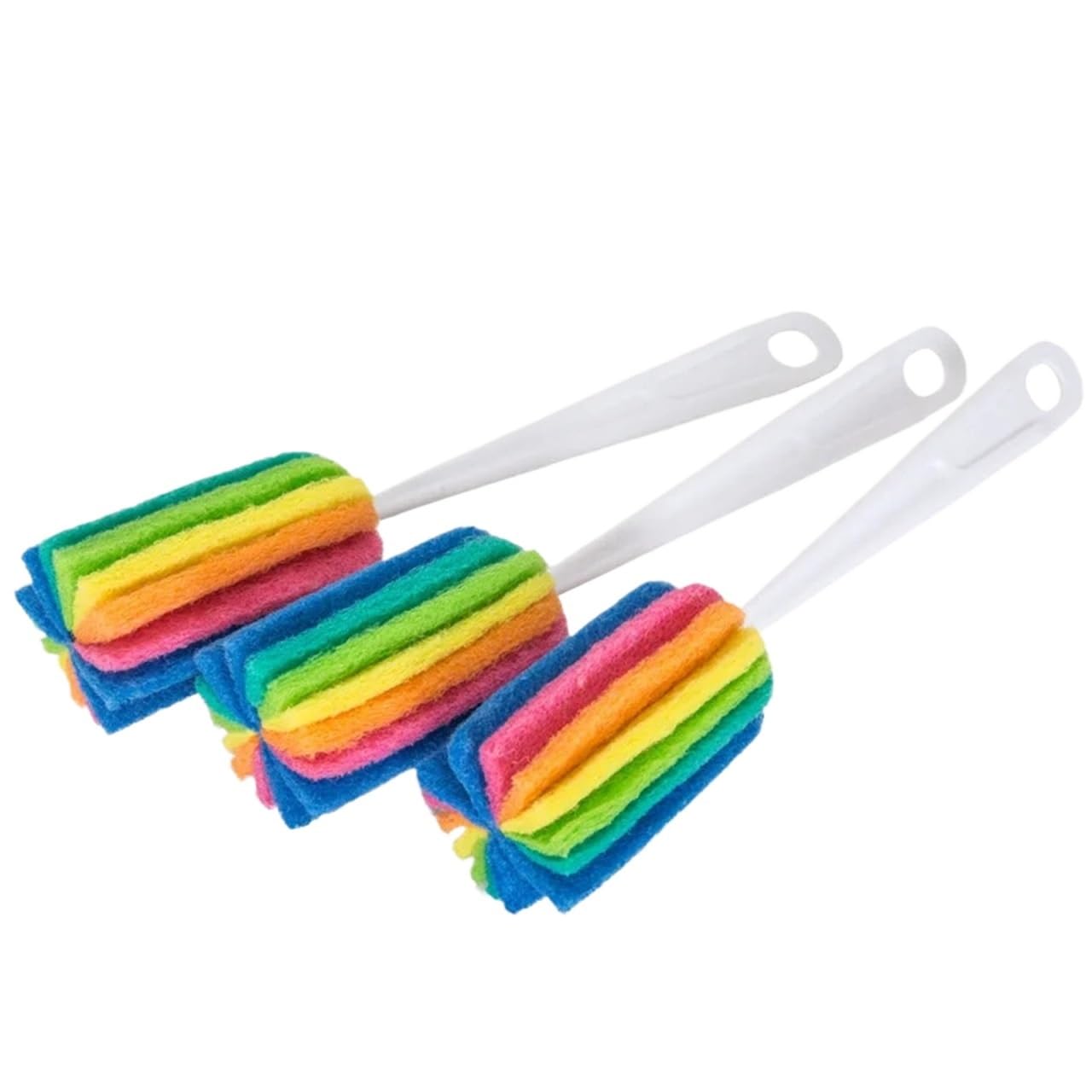 Bottle Brush 1Pc Rainbow Sponge Brush Water Bottle Cup Mug Washing Cleaning Scrubber With Handle