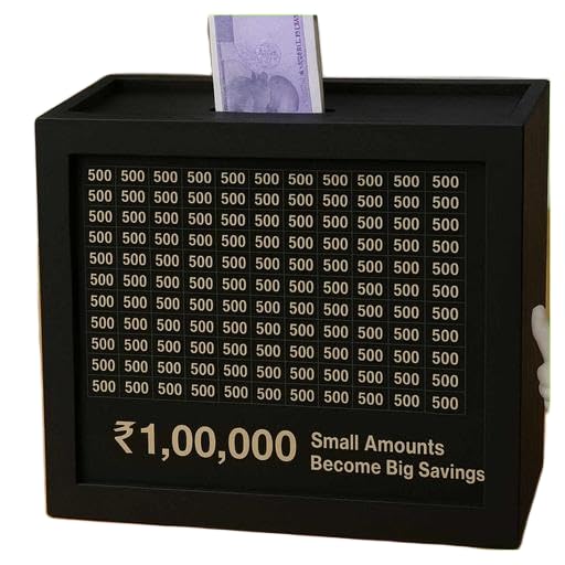 KUMAWAT Enterprises 1,00,000 Savings Challenge Wooden Money Frame | Money Saving Box with Tracker | Piggy Bank for Home & Office_KUM_Box_286-image-32