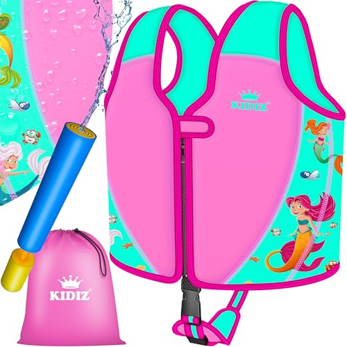 KIDIZ® Schwimmweste Kinder L 5-9 Jahre | Schwimmhilfe Jungen & Mädchen Badeweste Babys & Kleinkinder | Float Jacket Klettverschluss | Badeweste Neopren mit Wasserpistole | Sicherheitsgurt verstellbar KIDIZ® Schwimmweste Kinder L 5-9 Jahre | Schwimmhilfe Jungen & Mädchen Badeweste Babys & Kleinkinder | Float Jacket Klettverschluss | Badeweste Neopren mit Wasserpistole | Sicherheitsgurt verstellbar