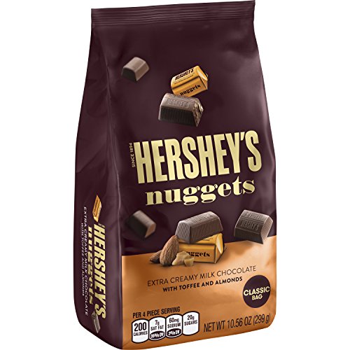 HERSHEY'S NUGGETS Extra Creamy Milk Chocolate with Toffee and Almonds, 10.56 Ounce