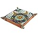 Vintage Floral Ethnique Bijoux Valet Plateau De Rangement Porte-Dés Organisateur PU Cuir Coin Plateau Clé Plateau Bijoux Bol Plateau En Cuir pour Clés Portefeuille Voyage Décoratif