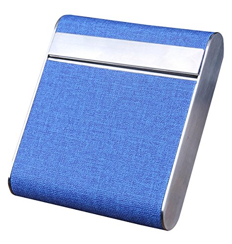 Aieoe - Funda de Tabaco para 20 Cigarros Pitillera Caja Metal Vintage para Cigarrillos - Azul