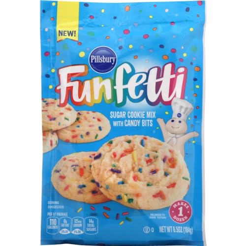Pillsbury Funfetti Sugar Cookies with Candy Bits, 6.5 oz - Palatize Pack of 2