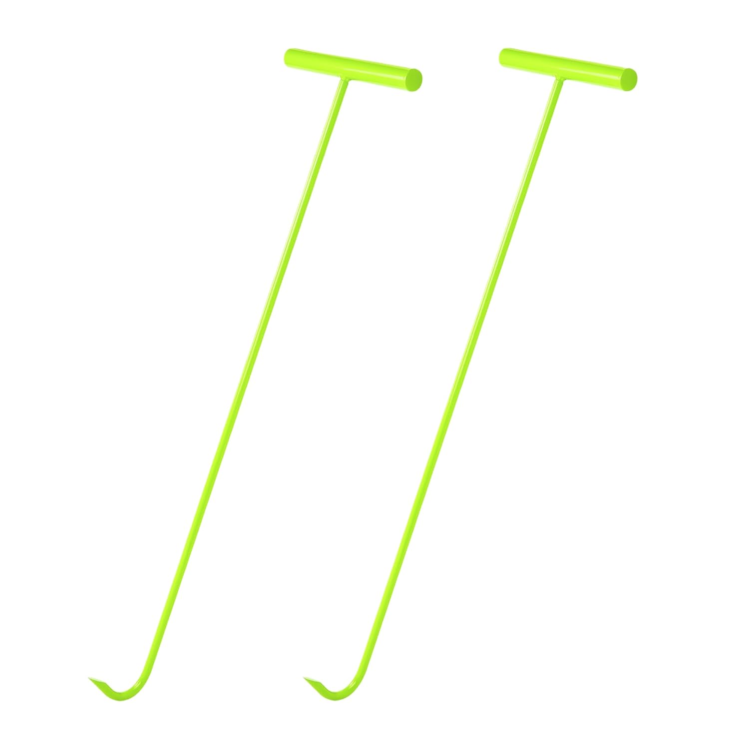 Handy Lifting Hook, 2-Pack Heavy Duty 32" Manhole Cover Hook, Solid Steel Chrome Plated Lifting Hook, Lift Manhole Covers, Hooks for Moving Lifting and Pulling (One-Piece Design) One-piece Design Hook-2 Pack