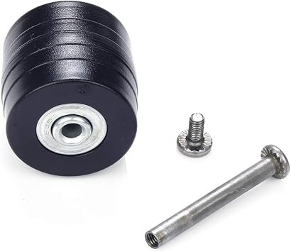 2 Set Luggage Suitcase Replacement Wheels Axles Rubber Screw Kit OD 42mm