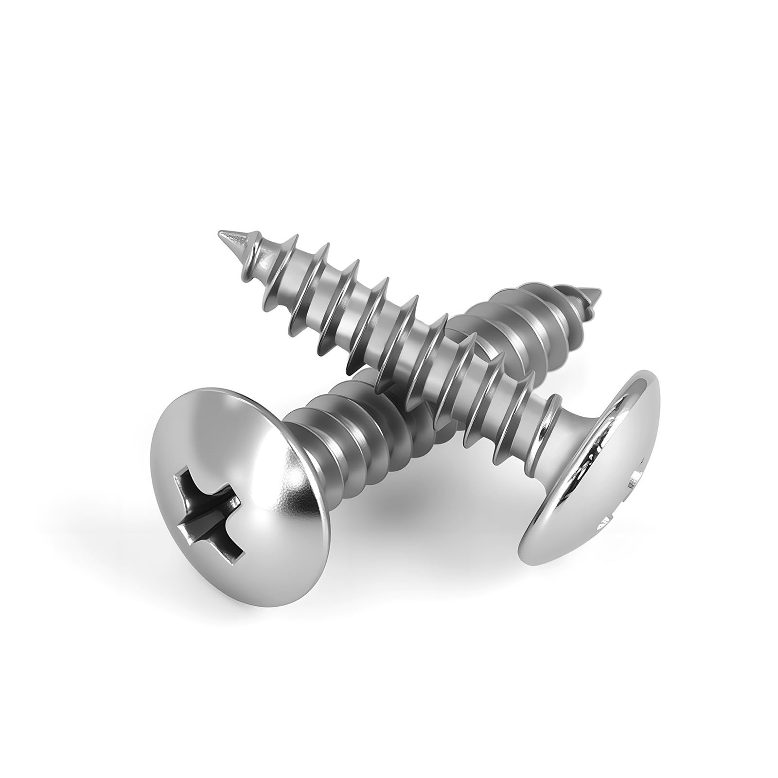BTYQKZVPM Pan Head Self Tapping Screws, Self Tapping Screws Phillips Truss Head 304 Stainless Steel(18MM (20PC),M3.5)