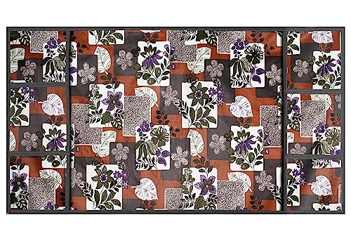 Image of Stylista Refridgerator top Cover Suitable for Samsung RT37C4512S8 /HL, 322 Liter Fridge, Dimension (WXD) 65x111 CM, Patchwork Pattern Multicolor