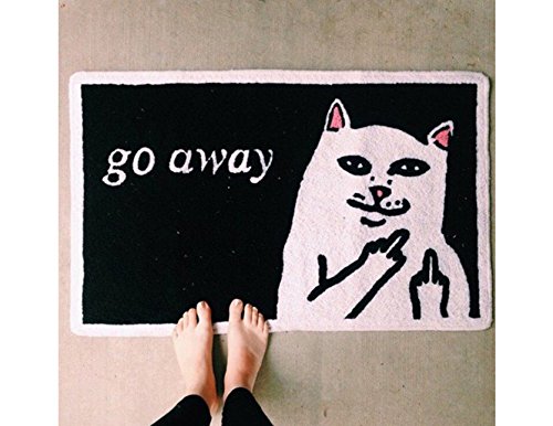 Amazon｜[リップンディップ] ラグマット カーペット 絨毯 RUG 猫 ネコ 
