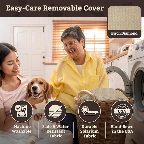 Image of Snoozer Pet Products Lookout 2 Dog CAR SEAT, Birch Diamond, Medium