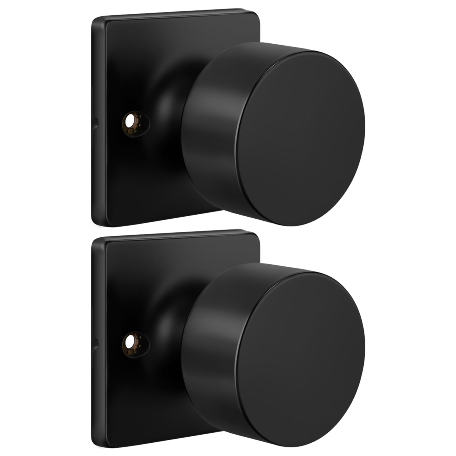 Black Door Knobs with Lock - 10 Pack -14