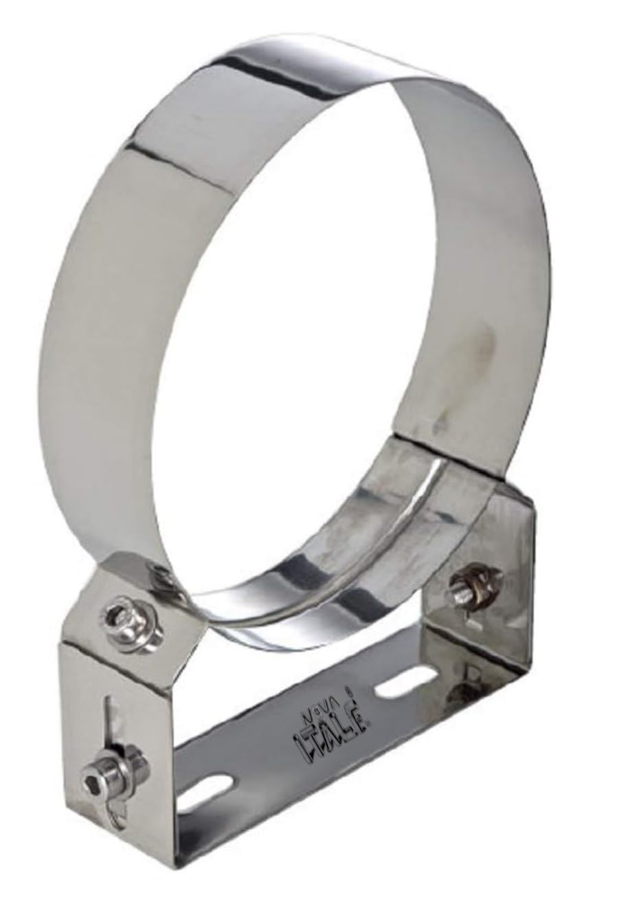 Befestigungshalsband aus schwerem Edelstahl, verstellbar, für Rohrleitungen (Ø 150 mm)