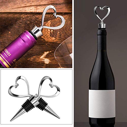 3 metalen hartvormige fles stoppen voor rode wijn champagne mousserende wijn bier saver Sealer (zilver) - Image 7