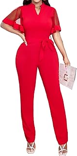Women's Jumpsuits Elegant Business V Neck Zipper Long Sleeve Sexy Strap ...