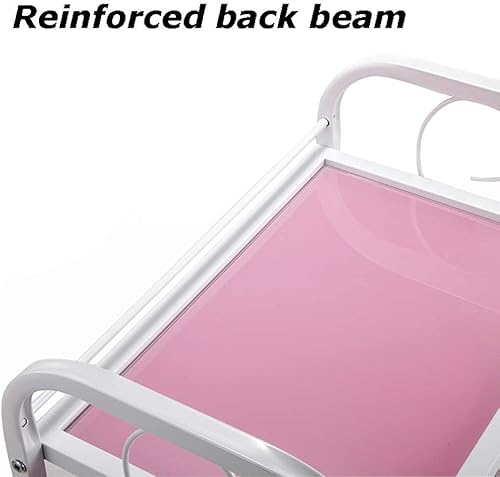 Miniatura 5 de ZXZB Carritos móviles camiones de mano de almacenamiento de cocina carrito de servicio de metal de 3 niveles estantes de almacenamiento con ruedas