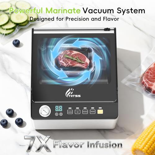 Image of Chamber Vacuum Sealer, 230W Powerful Vacuum Packing Machine with 6.8QT /6.4L Large Chamber and 12-inch Seal Bar for Meats, Soups, Sauces and Liquids, Ideal for Home and Commercial Use