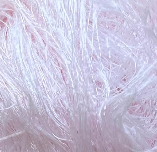 Image of Eyelash Fun Fur Yarn Premium 100% Polyester 164 Yds (150 Mt), 3.53 Oz (100 Gr) Colorful Crochet Yarn Dıy Hand Knitting. (Light Pink, 3 Skein)