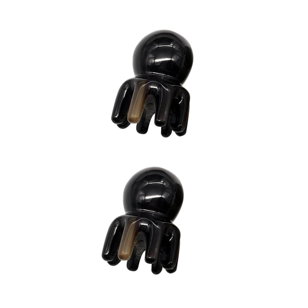 FRCOLOR 2 Stk Octopus Massagekamm Haarmassagegerät Kopfhautmassagegerät Reise Haarkamm Haarkamm-reinigungswerkzeug Werkzeug Zum Muskelkratzen Haare Auslösen Hornkamm Black Hornverbrauch