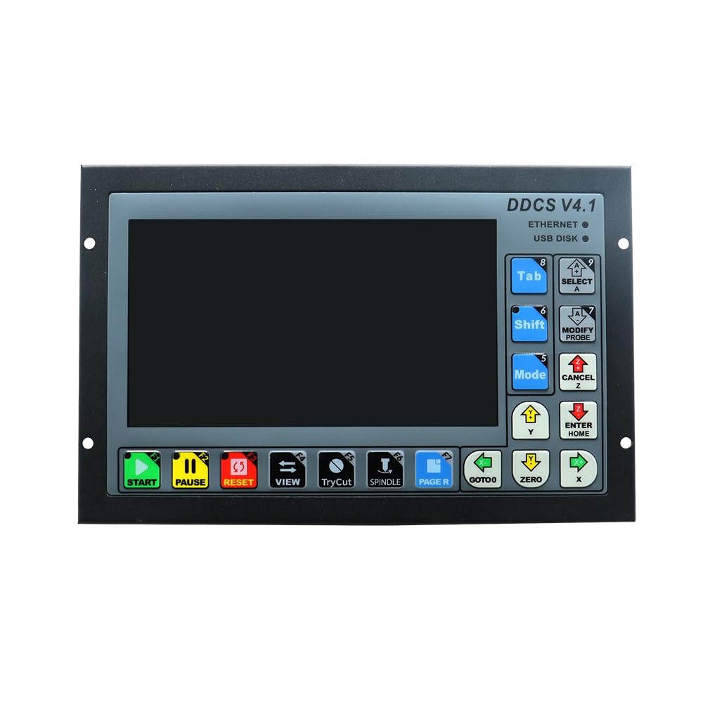 DDCS V4.1 CNC Controller, 3-4 Achsen G-Code Steuerung, Offline-fähig, mit Breakout-Board und USB-Schnittstelle, für Fräs- und Graviermaschinen. (4-Achsen)