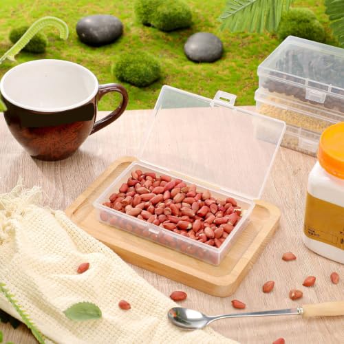 Image of Jetec 18 Pieces Mini Plastic Clear Beads Storage Containers Box for Collecting Small Items, Beads, Jewelry, Business Cards, Game Pieces, Crafts (5.2 x 3 x 1.2 Inch)