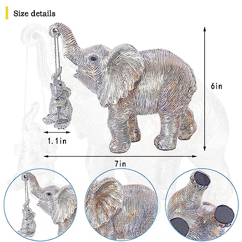 Irayin Elephant Decoration, Elephant Statue Figure, Mom Gift, Elephant Sculpture brings Happiness, Health and Strength - Image 2