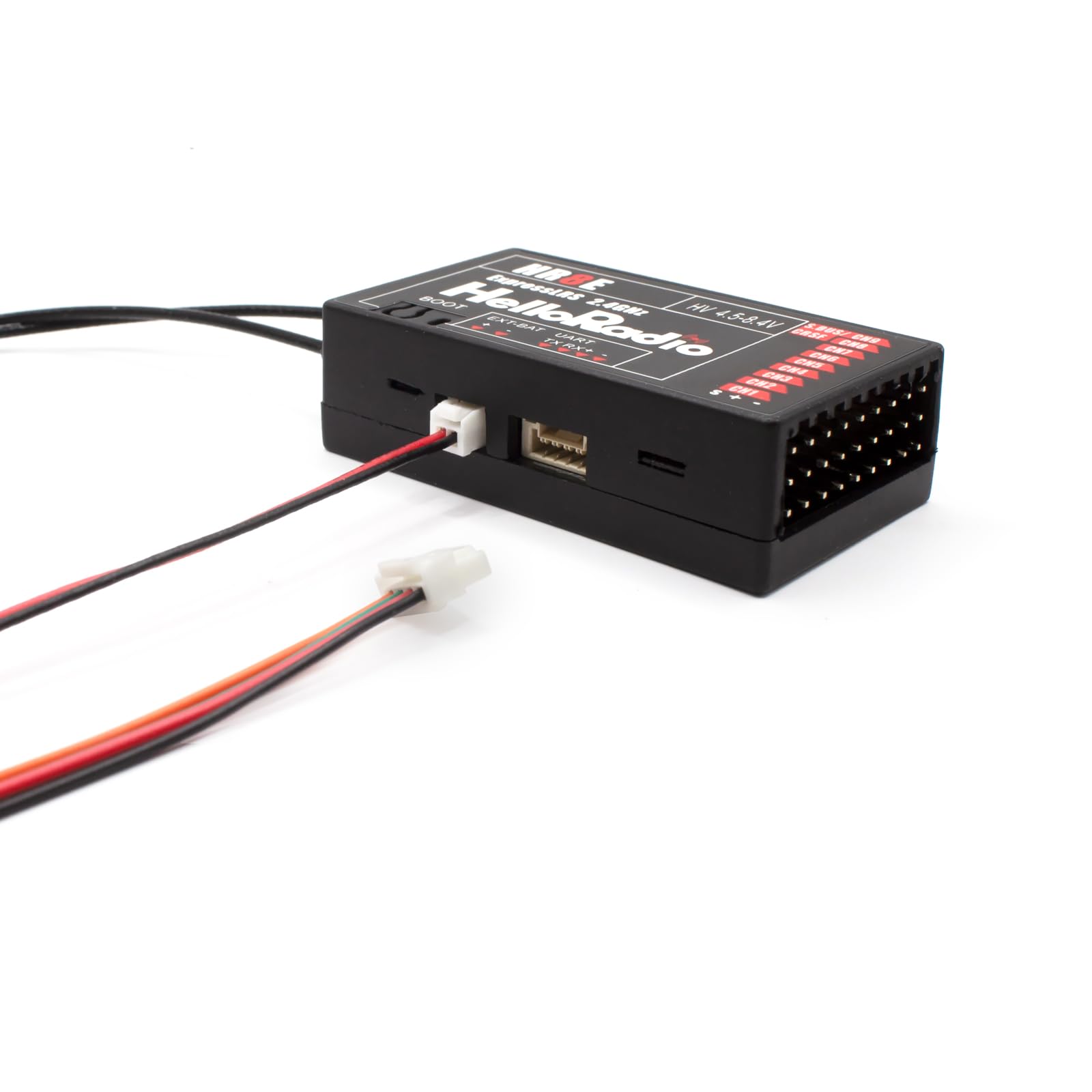 HelloRadio ELRS PWM Receptor 2.4GHz 9CH HR8E ExpressLRS Módulo receptor para FPV Ala fija RC Avión Coche Barco Vehículos (Naranja)