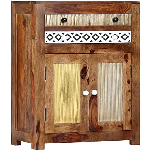 vidaXL Sheesham-Holz Massiv Beistellschrank Sideboard Kommode Anrichte Schrank Mehrzweckschrank Flurkommode Standschrank Palisander 60x30x75cm Cover