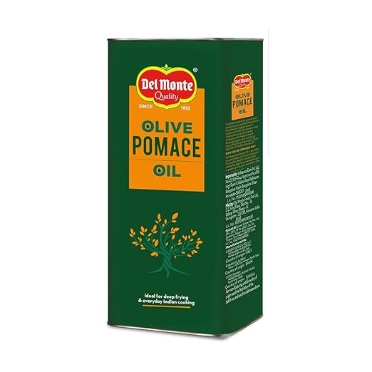 Del Monte Pomace Olive Oil, Ideal for Everyday Indian Cooking & Deep Frying, 5L TIN