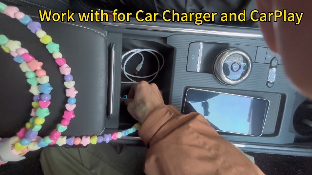 Image of USB C to USB C Cable 3FT,60W Fast Charging Beaded Charger Cord for iPhone 17 16 15 Pro Max /iPad Pro Air 11th for Samsung S26 S25 S24 Ultra S23 A16 /Android Phone Charger Cord Cute Girl Women,Star-Heart