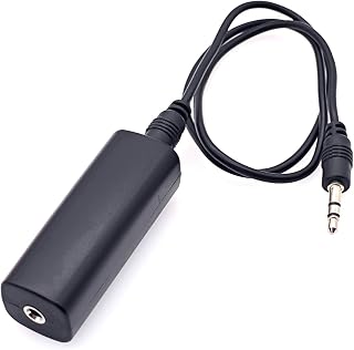 JZK Aislador bucle tierra TRS de 3,5 mm, filtro ruido audio que elimina zumbidos y silbidos, aislador audio con cable auxiliar 3,5 mm para audio coche, cine en casa, MP3, teléfono móvil, radio