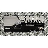 Diamond Plate License Plate Frame (Chrome)