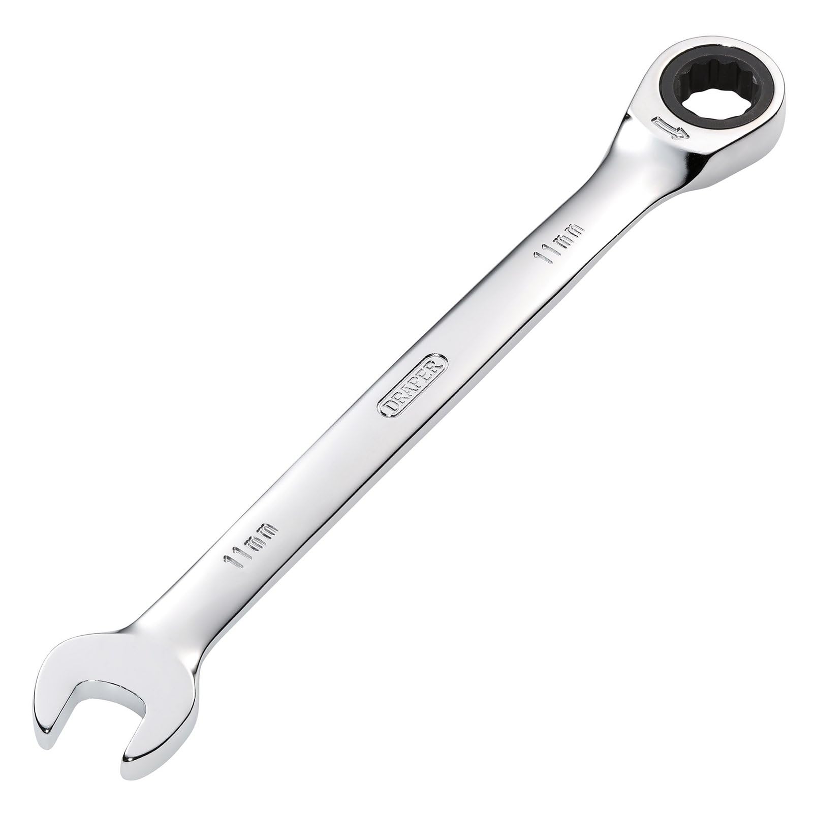 Draper 31008 Hi-Torq Metric Ratcheting Combination Spanner, 11mm, Blue