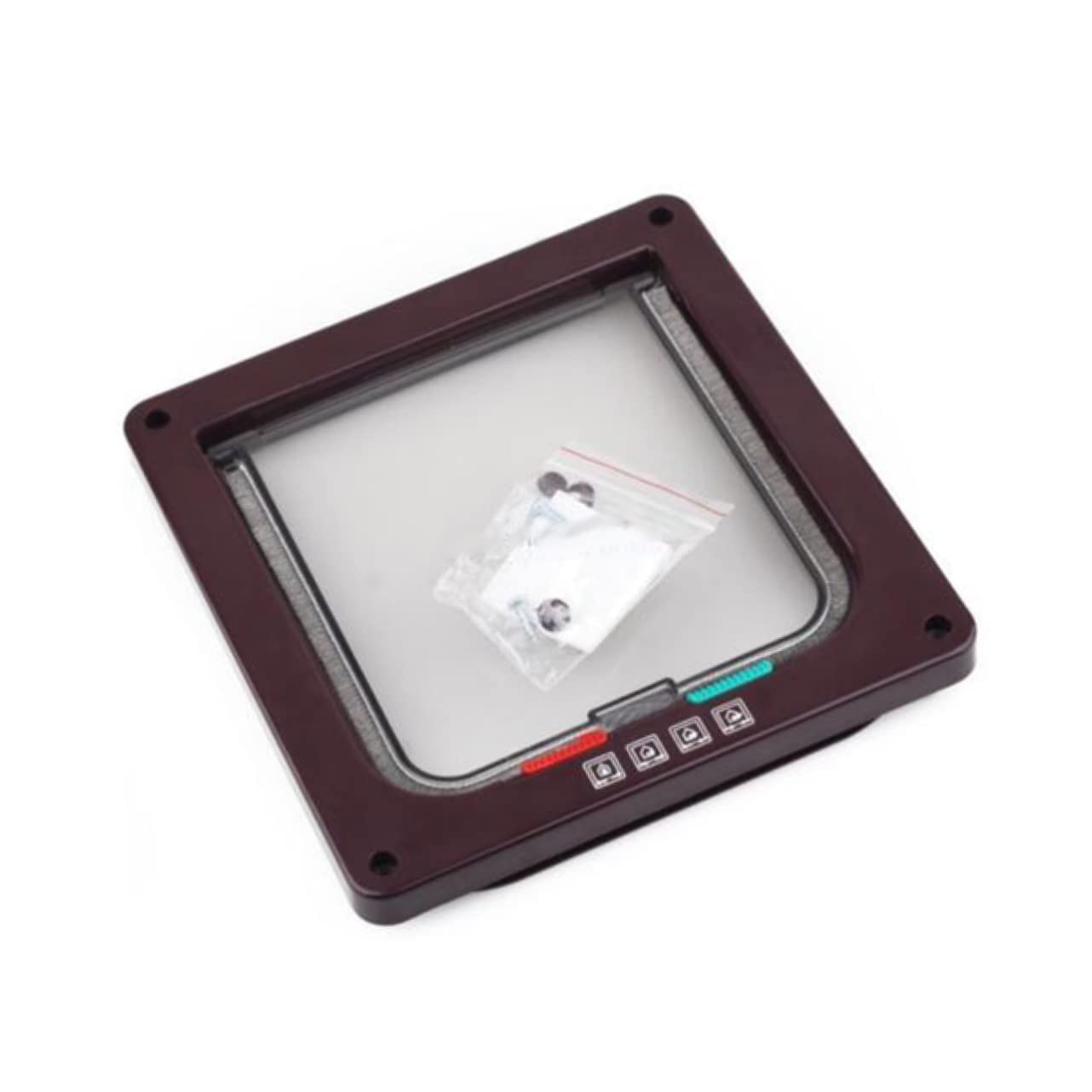 Angoily Interior Cat Door Pet Door Doggy Door 4-Way Cat Dog Flap Door Exterior Doors Indoor Sliding Door