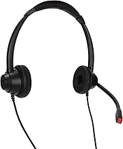 ASHATA 2.5mm Telephone Headset with Noise Canceling Mic, Support Speaker Volume Control and Mic Mute, Binaural Call Center Headphone, Office Phone Headset for Landline VOIP Phone