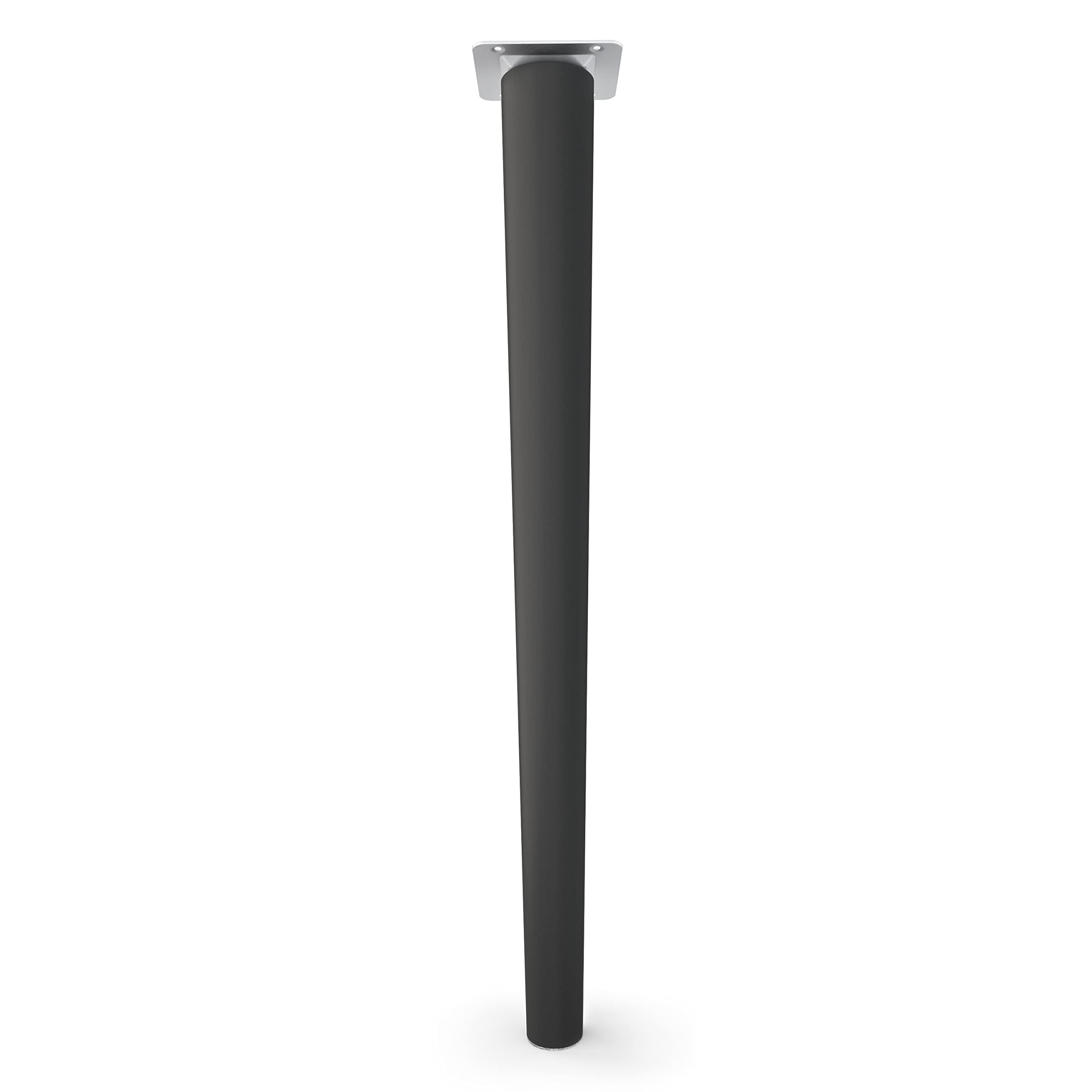 sossai Meubelpoten van massief beukenhout CLIF ROUND HMF1 25 cm hoog rond recht ontwerp mat zwart voor vitrinekasten tafels kasten