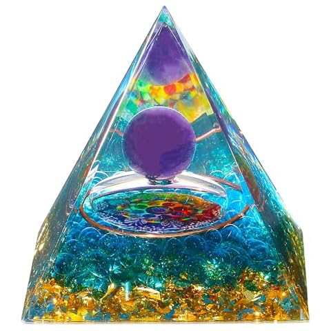 ZHIYUXI 2.4" Green Aventurine Crystals and Healing Stones Gemstones Room Decor Home Desk Gifts for Women Men Orgone Pyramid for Attracts Lucky Energy Balance Reiki Cover