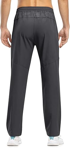 Miniatura 3 de TBMPOY Pantalones de viaje ligeros para hombre, atléticos, para deportes al aire libre, cintura elástica, resistentes al agua, 2 bolsillos