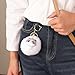 Jekvill Kawaii White Cat Keychain Plush Purse Bag Charms Handbag Charms Backpack Keychains Pom Pom Keychain Cute Keychains Gift Gift for Her