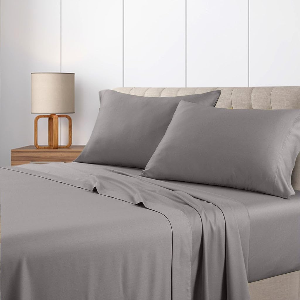 Royal Tradition RV Sheet Set (Short Queen-Ivory) 100% Cotton 300 Thread Count 4pc Camper Sheets