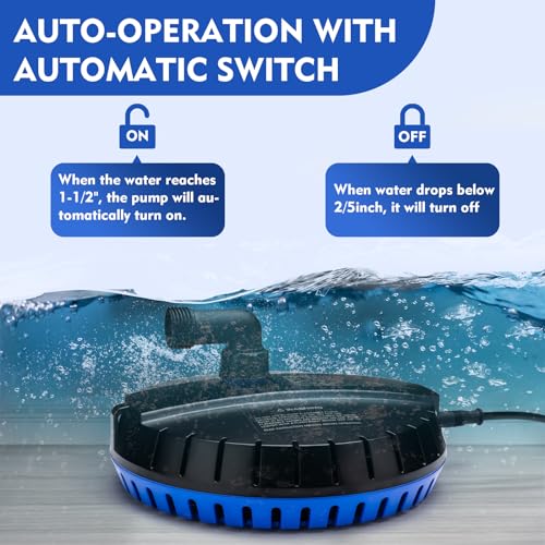Lhuksgf PCP1200 Automatic Pool Cover Pump, 115V Submersible Water Sump Pump thumb #1