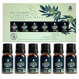 PURSONIC Pet Friendly Aromatherapy Essential Oils Collection, 6-Count - Safe for Dogs and Cats, Natural Relaxation and Stress Relief