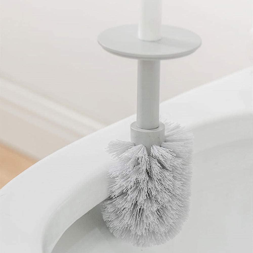 Cepillos de Inodoro Blancos higiénicos, Kit de Cepillo Limpiador de Inodoro, con Soporte de Secado rápido para baño, de pie, fácil de Limpiar