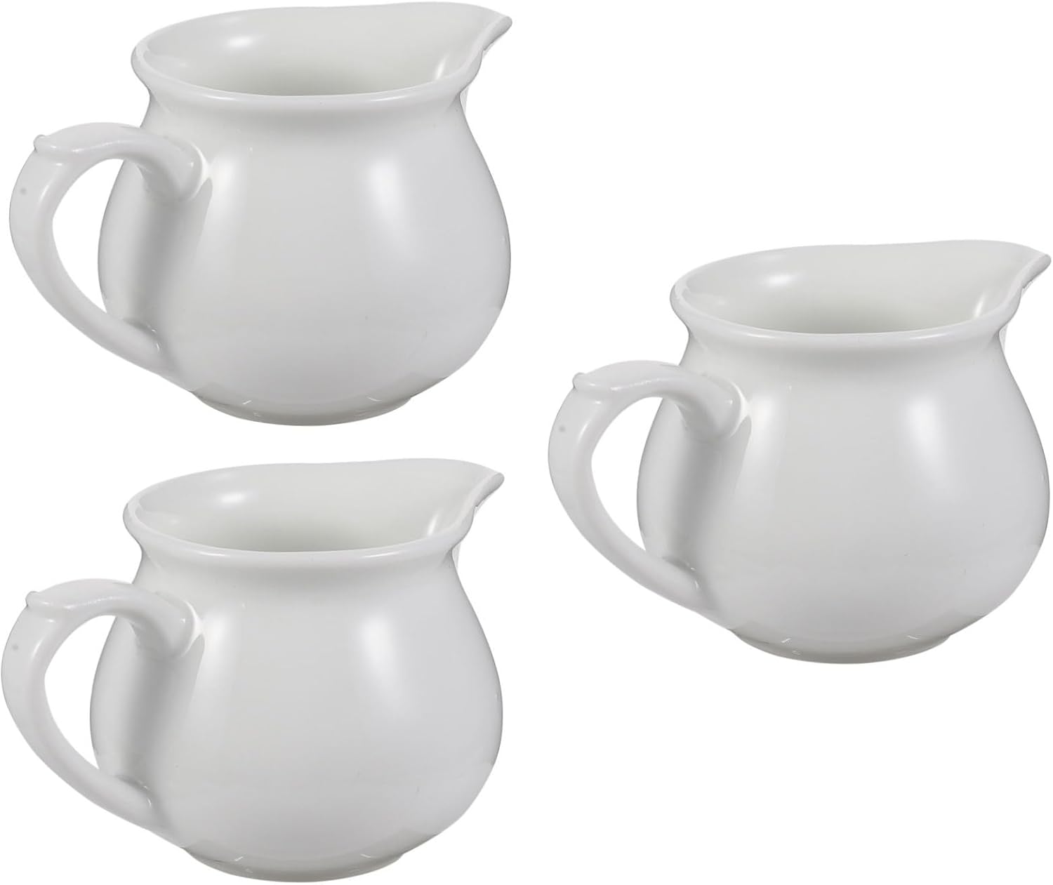 Healifty 3pc Milk Frothing Pitchers Multi Purpose Latte Art Cups for Coffee Sauce and Salad Dressing Easy to Clean for Home and Restaurant Use