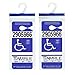 Handicap Parking Placard Holder - Disabled Parking Permit Holder Hanger Sleeve with Larger Hook by Tbuymax(Set of 2)
