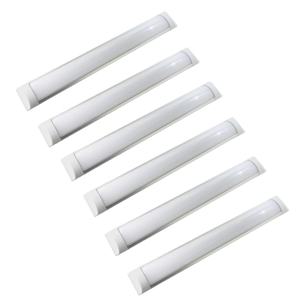 JANDEI Lot de 6 écrans LED intégrés 36 W 120 cm 4000 lumens blanc froid 6500 K éclairage 120°