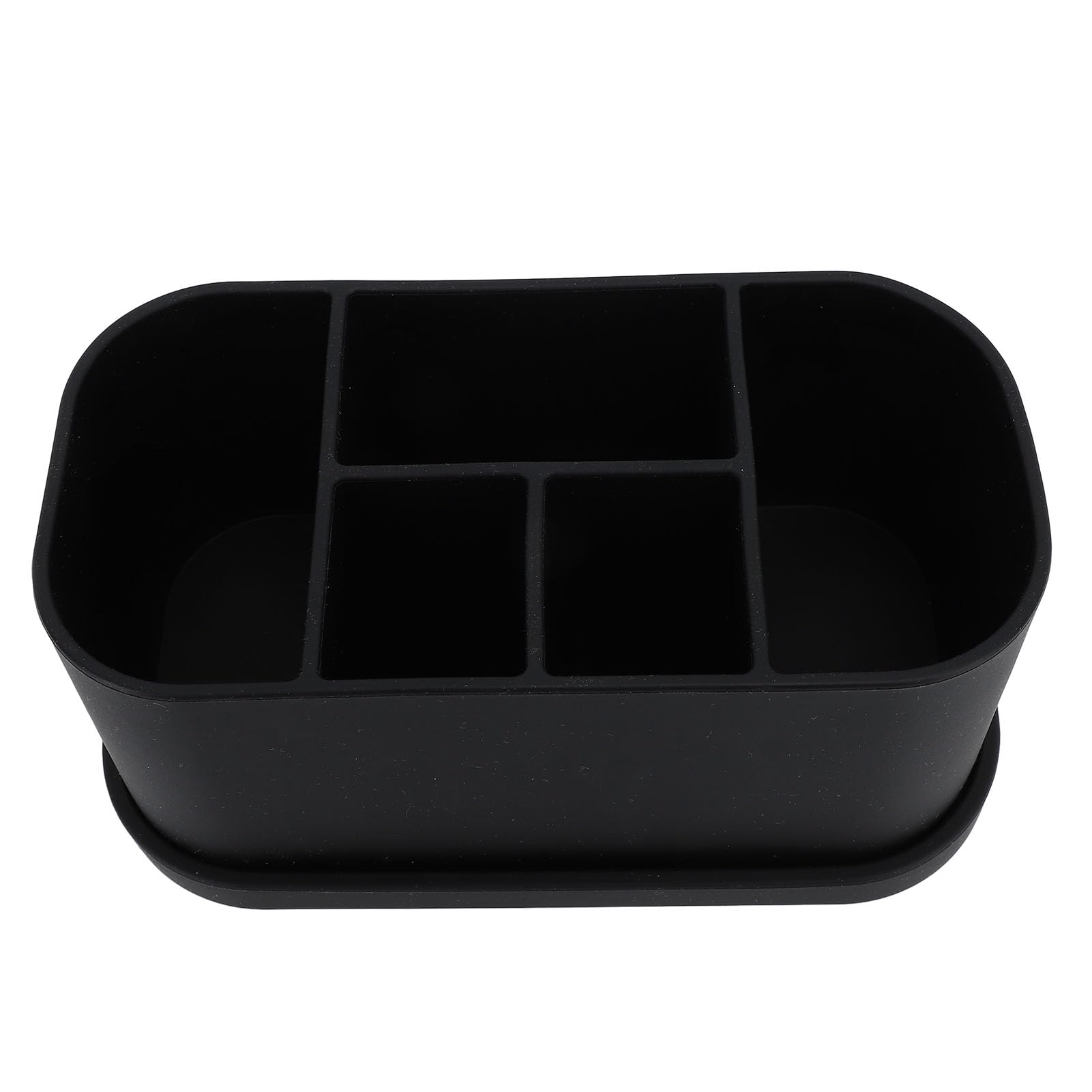 Wakects Portaspazzolino in Silicone per Dentifricio, Supporto per Spazzolino in Silicone a 5 Slot con Fori di Drenaggio, Organizer da Appoggio per Bagno con Aspirazione a Parete per Spazzolini da