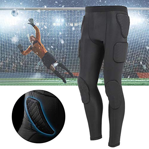 Keenso Pantaloni Antiscivolo in Cotone, Anti-collisione Eva Pantaloni Sportivi Lunghi Protezione Fitness Sport Pantaloni Sportivi da Portiere(L) Abbigliamento Protettivo per Lo Sport