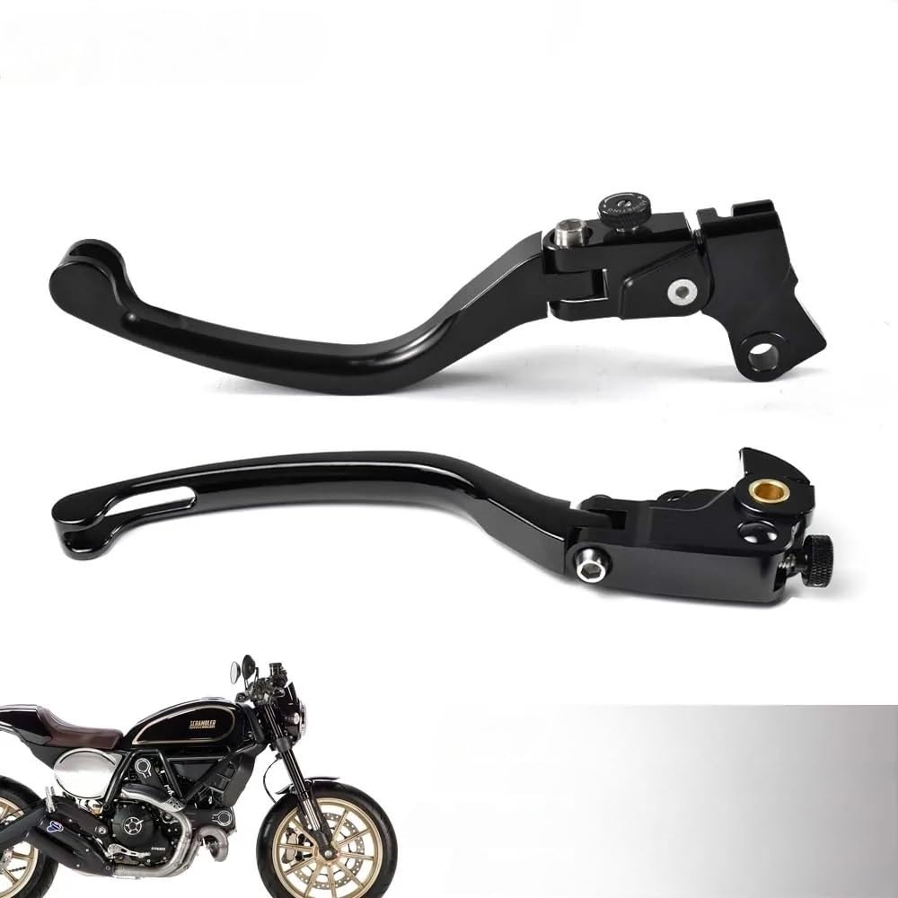Palancas Embrague Freno Manetas de Freno y Embrague Ajustables para Motocicletas para para Scrambler para Carfe Racer 2017 protección Plegable y anticaídas.